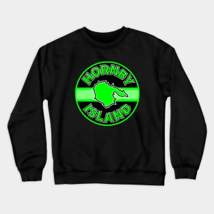 Hornby Island Classic Circle - Bright Lime Green Round - Hornby Island Crewneck Sweatshirt